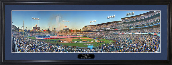 A panoramic view of the Opening Ceremony for Game 3 of the 2025 World Series at Dodger Stadium