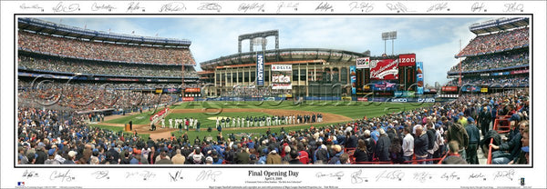 NY-231 Mets Final Opening Day with facsimile signatures