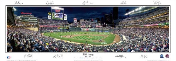 MN-281 Twins 5th Inning at Target Field with facsimile signatures