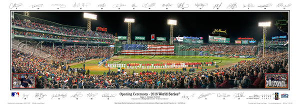 MA-424 - 2018 World Series - Opening Ceremony with facsimile signatures