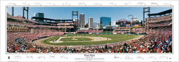 MO-188 Cardinals First Pitch with facsimile signatures