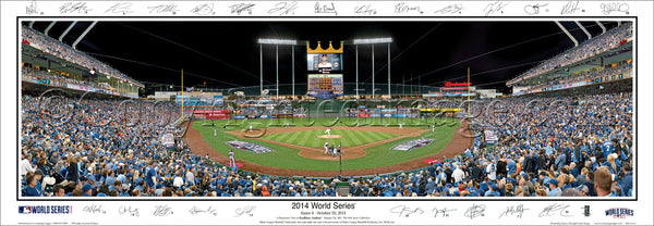 MO-368a Royals 2014 World Series Game 6 with facsimile signatures.