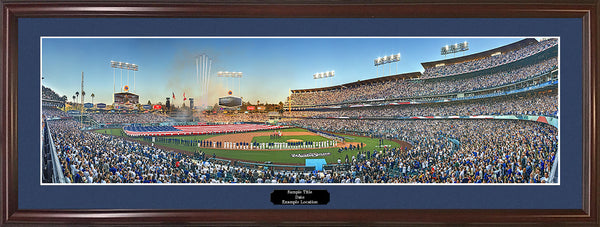 A panoramic view of the Opening Ceremony for Game 3 of the 2025 World Series at Dodger Stadium