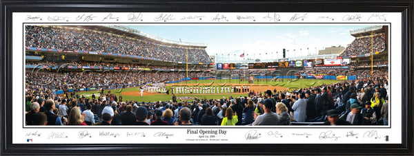 NY-232 Yankees Final Opening Day with facsimile signatures