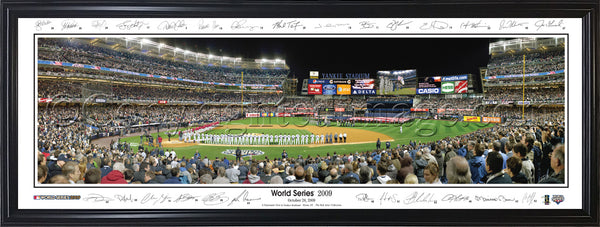 NY-262 Yankees 2009 World Series Game 1 with facsimile signatures