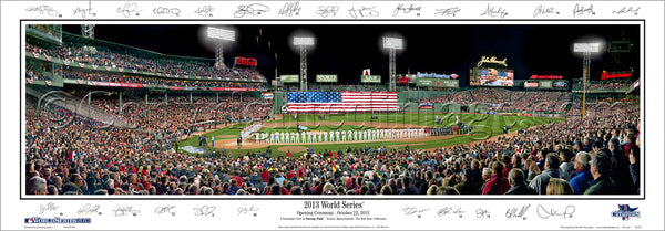 MA-352 Red Sox 2013 World Series Opening Ceremony with signatures