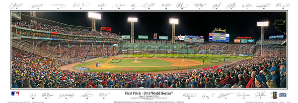 MA-426 - 2018 World Series - First Pitch with facsimile signatures