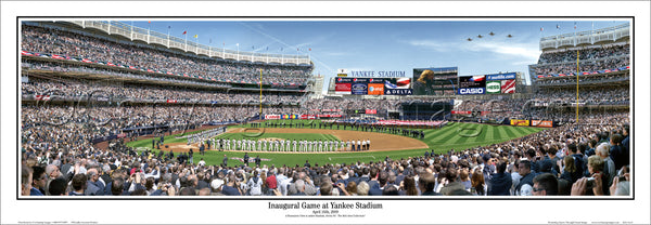 NY-256 Inaugural Game at Yankee Stadium with facsimile signatures